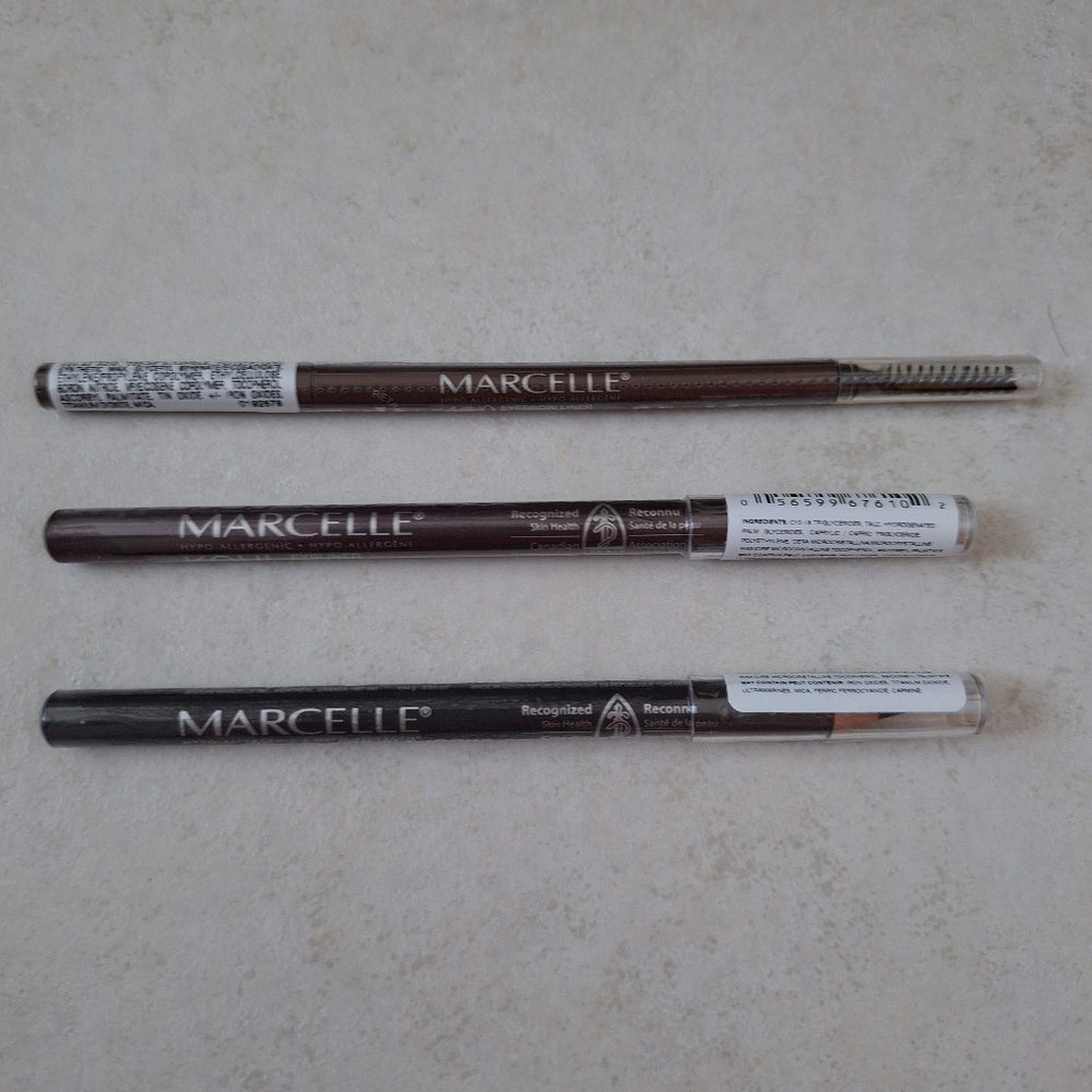 2/$30 Makeup Bundle Marcelle Kohl Eyeliner Brow Pencil Smoke, Plum, Medium Brown